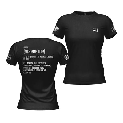 Solid Black The Disruptor Back Design Women's Tee