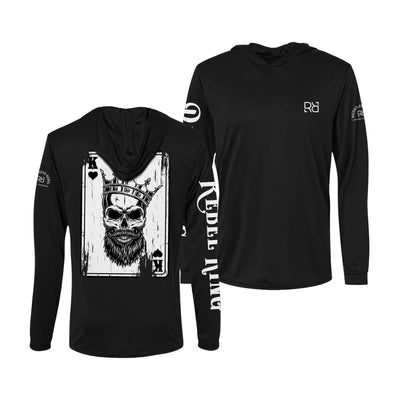 Solid Black Rebel King Rebel Ace Men's Long Sleeve Dry Fit