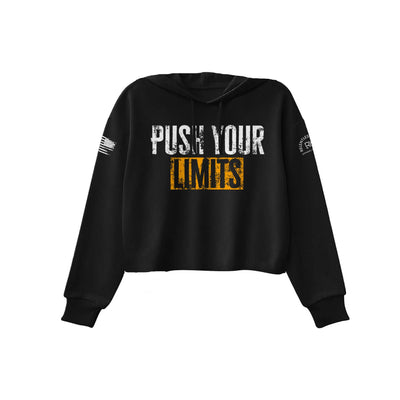 Black Push Your Limits Women's Cropped Hoodie