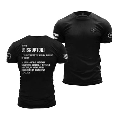 Solid Black The Disruptor Back Design Men's Tee