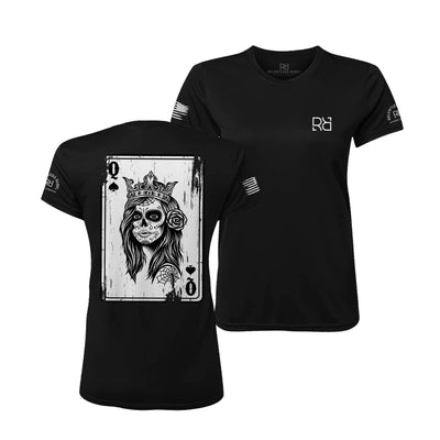 Solid Black Rebel Queen "Rebel Ace" Women's Dri Fit Tee