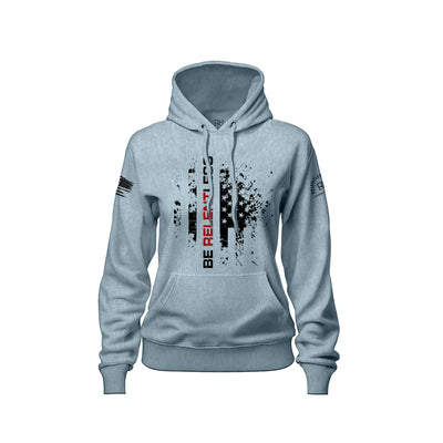 Blue Mist Women's Be Relentless Front Design Hoodie