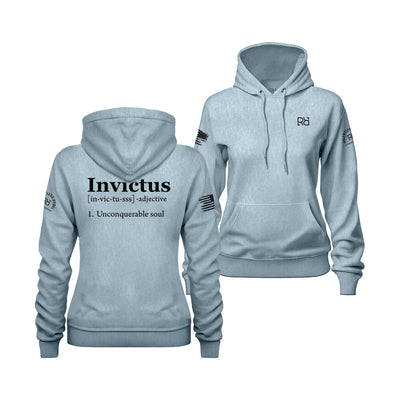 Blue Mist Women's Invictus Back Design Hoodie