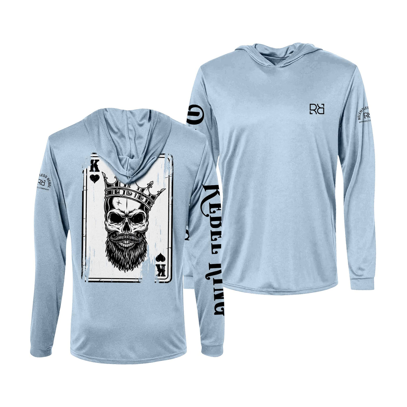 Blue Mist Rebel King Rebel Ace Men's Long Sleeve Dry Fit