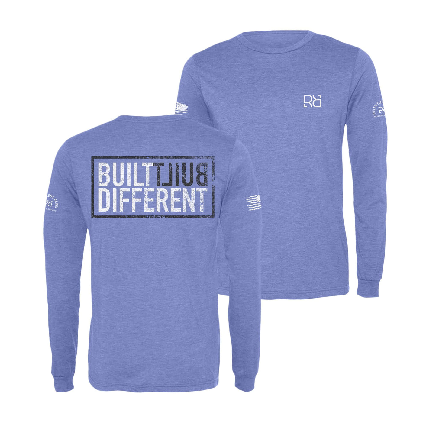 Blue Built Different Men's Triblend Long Sleeve Shirt