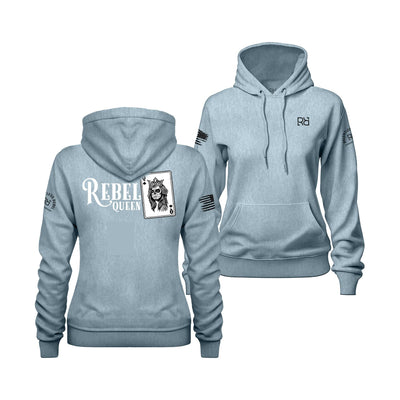 Blue Mist Women's Rebel Queen Back Design Hoodie