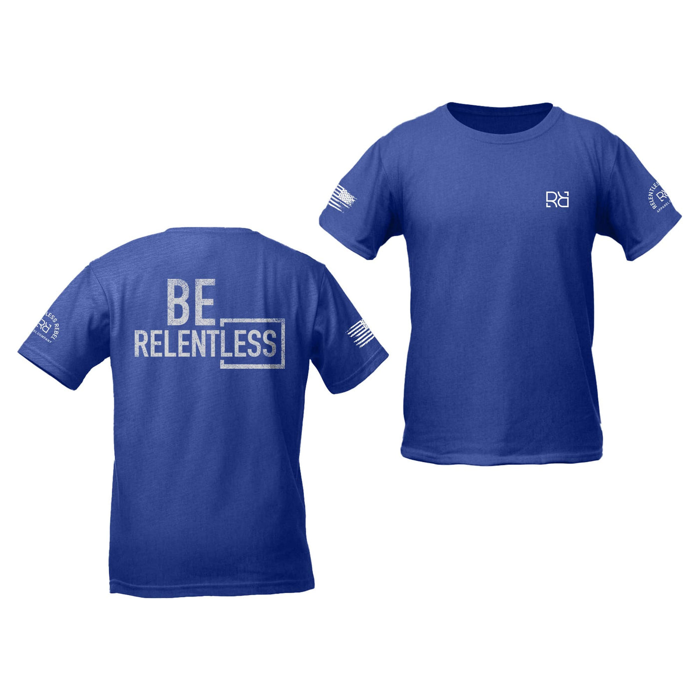Rebel Blue Youth Be Relentless Back Design Tee