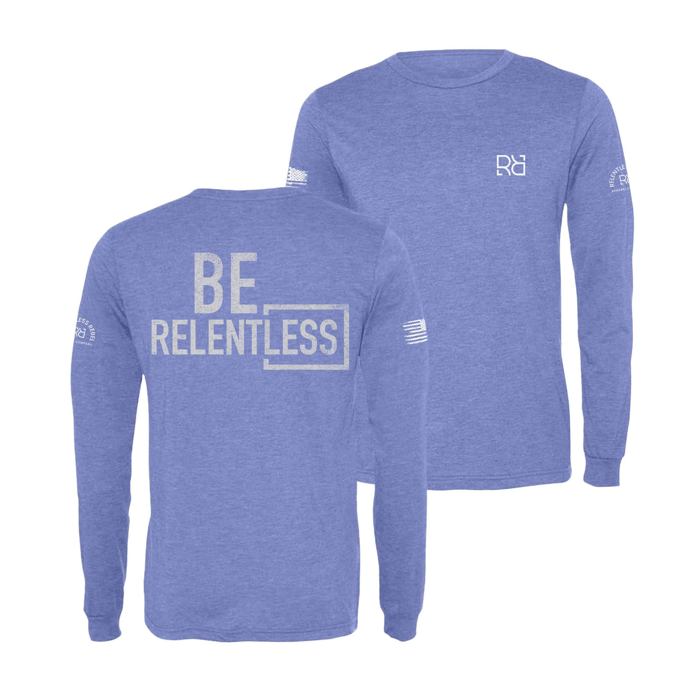 Blue Be Relentless Men's Long Sleeve Shirt