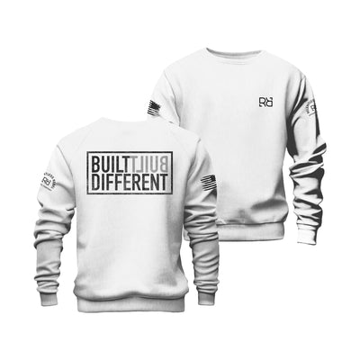 Relentless White men's Built Different back design crew neck sweatshirt