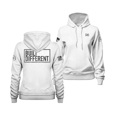 Relentless White Women's Built Different back design hoodie