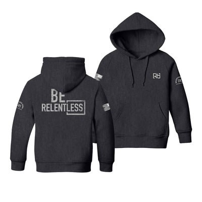 Charcoal Heather Youth Be Relentless Back Design Hoodie