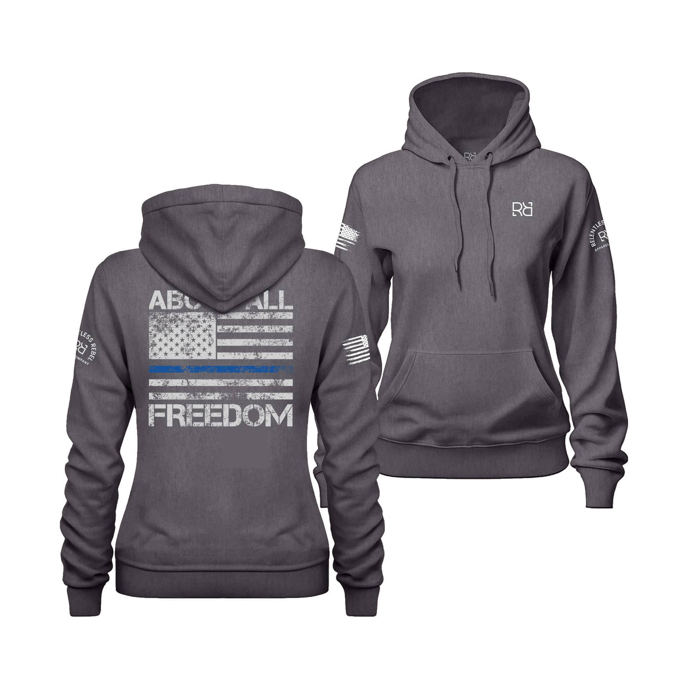 Above All -  Freedom | Blue Stripe | Women's Hoodie