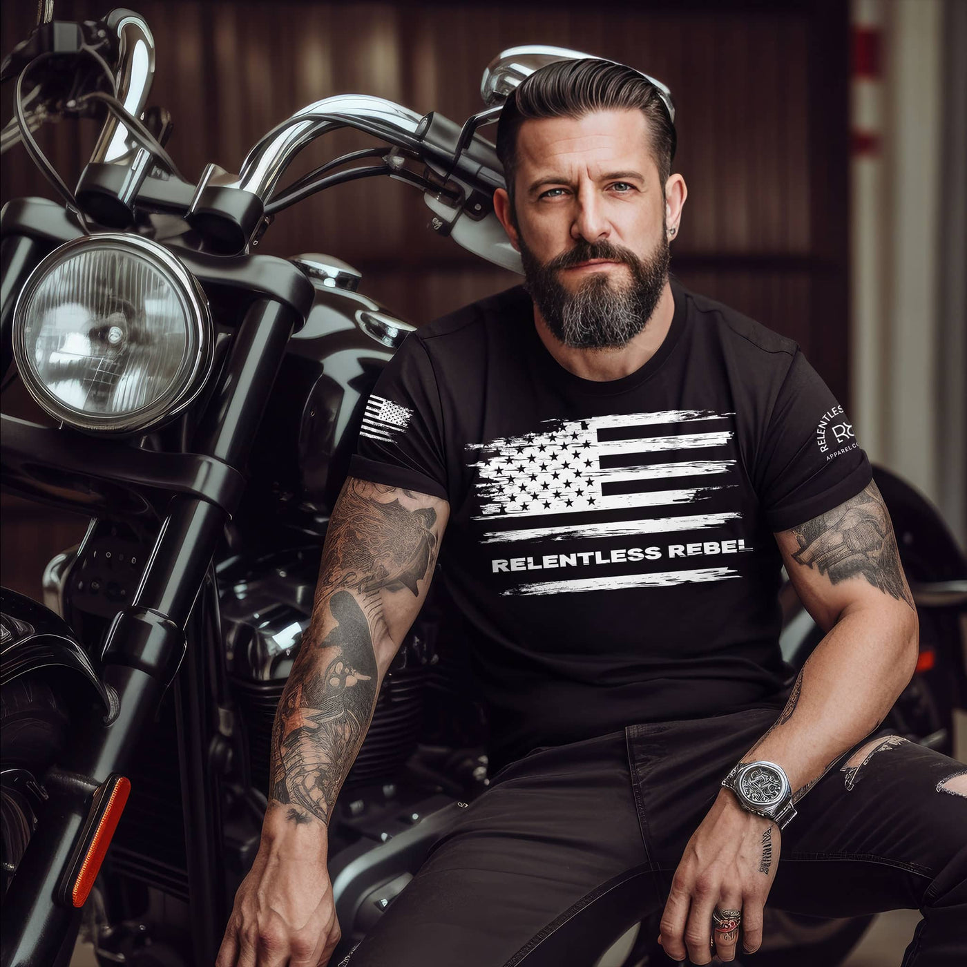 Relentless Rebel Flag | Front | Premium Men's Tee