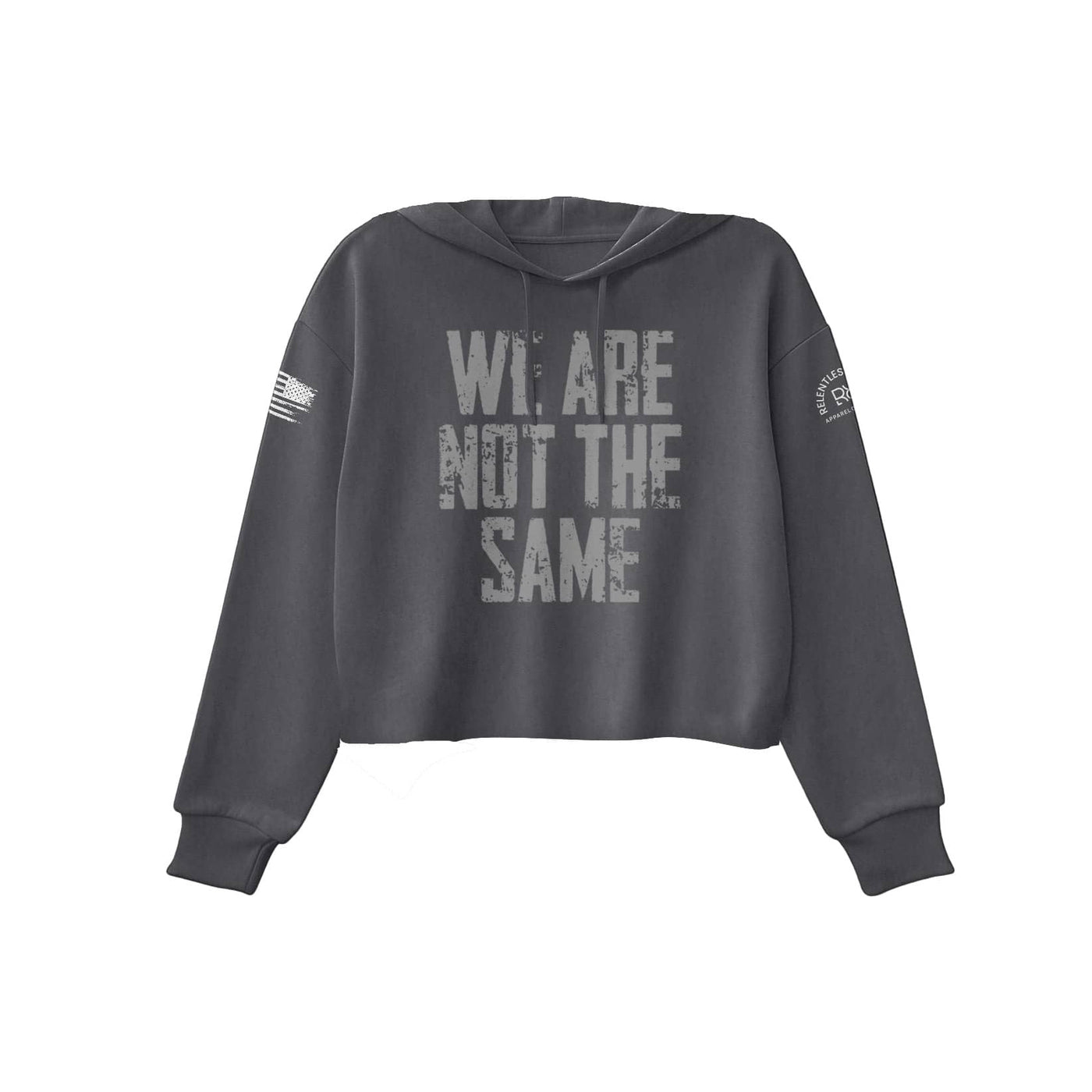 Dark Grey Heather We are Not The Same Women's Cropped Hoodie