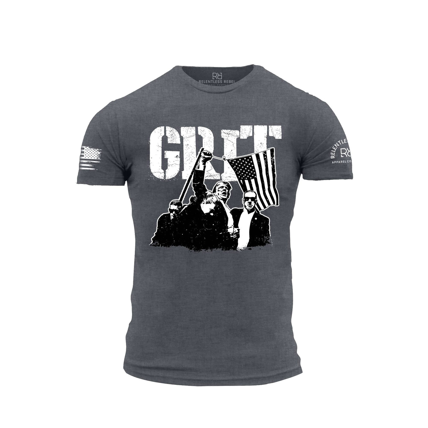 GRIT - DJT Historic Dark Grey Heather Men's Tee