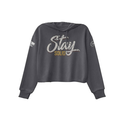 Stay Solid | Front | Women's Cropped Hoodie