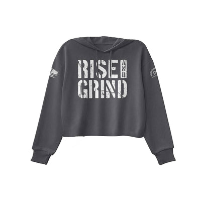 Dark Grey Heather Rise and Grind Women's Cropped Hoodie