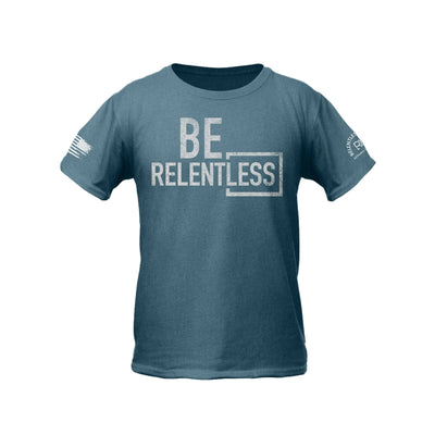 Deep Teal Youth Be Relentless Front Design Tee