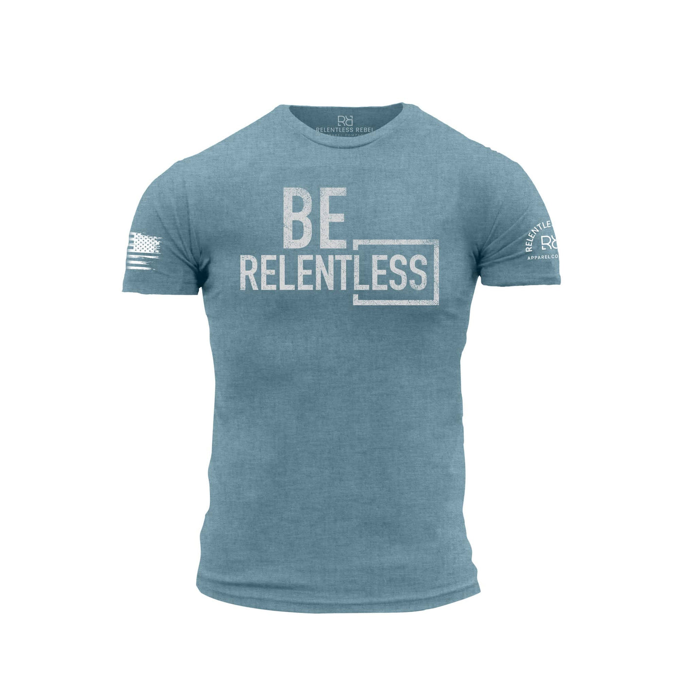 Deep Teal Men's Be Relentless Front Design Tee