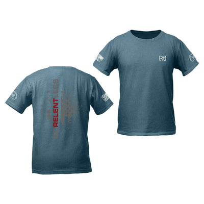 Deep Teal Youth Be Relentless Back Design Tee