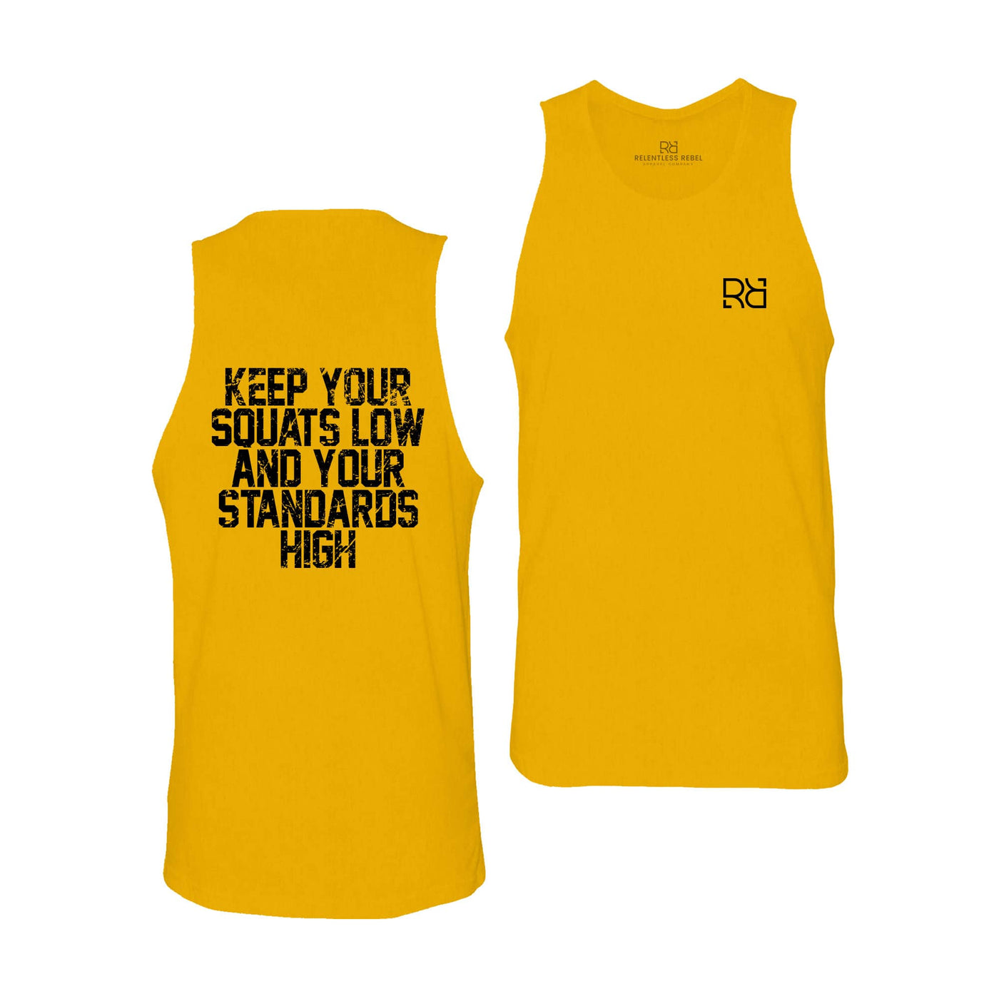 Gold Keep Your Squats Low Men's Tank Top