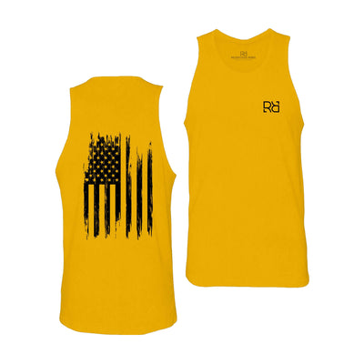 Gold Men's Rebel Patriot Flag Back Design Tank