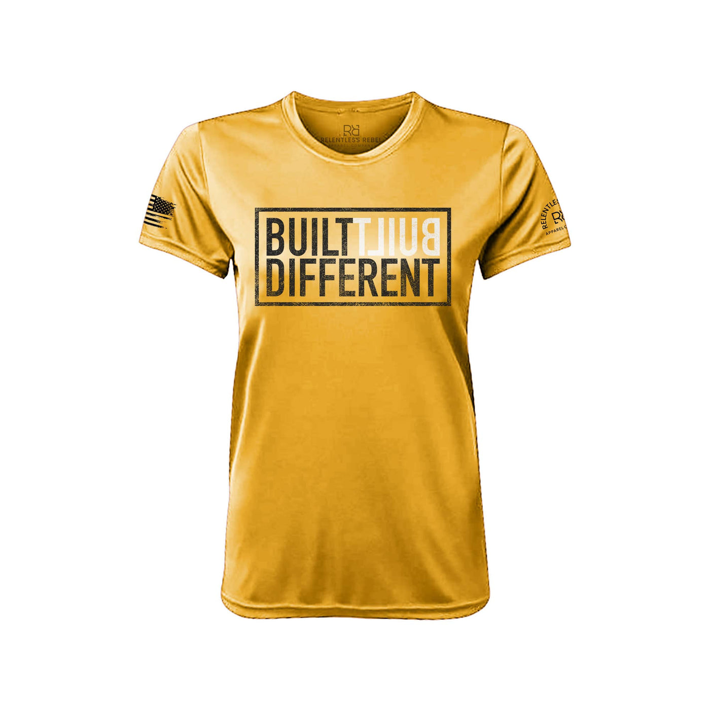 Built Different Front Gold Women's Dry Fit Tee