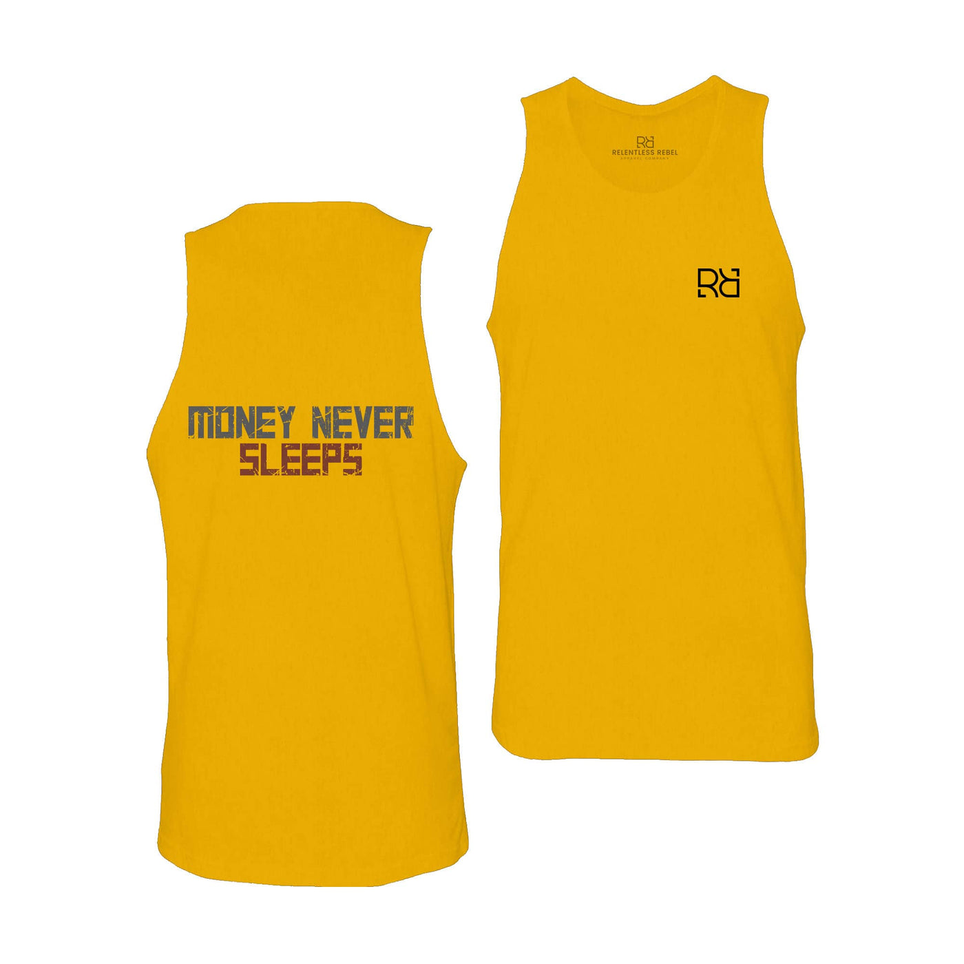 Gold Money Never Sleeps Men's Tank Top