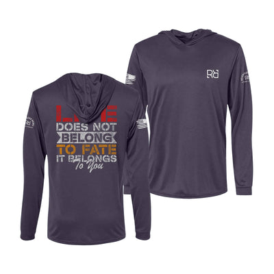 Life Does Not Belong Graphite Dri Fit Long Sleeve Hooded Tee