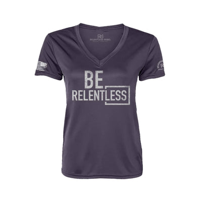 Be Relentless | W | Front | Women's V-Neck Dry Fit T-Shirt | UPF50