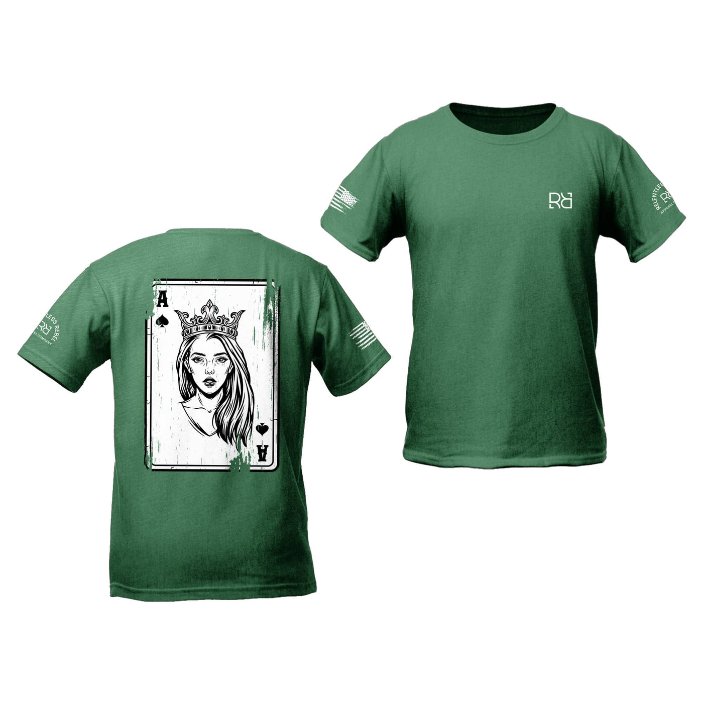 Heather Grass Green Rebel Princess Rebel Ace Youth Tee