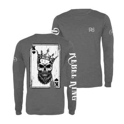 Grey Rebel King "Rebel Ace" Men's Triblend Long Sleeve Shirt