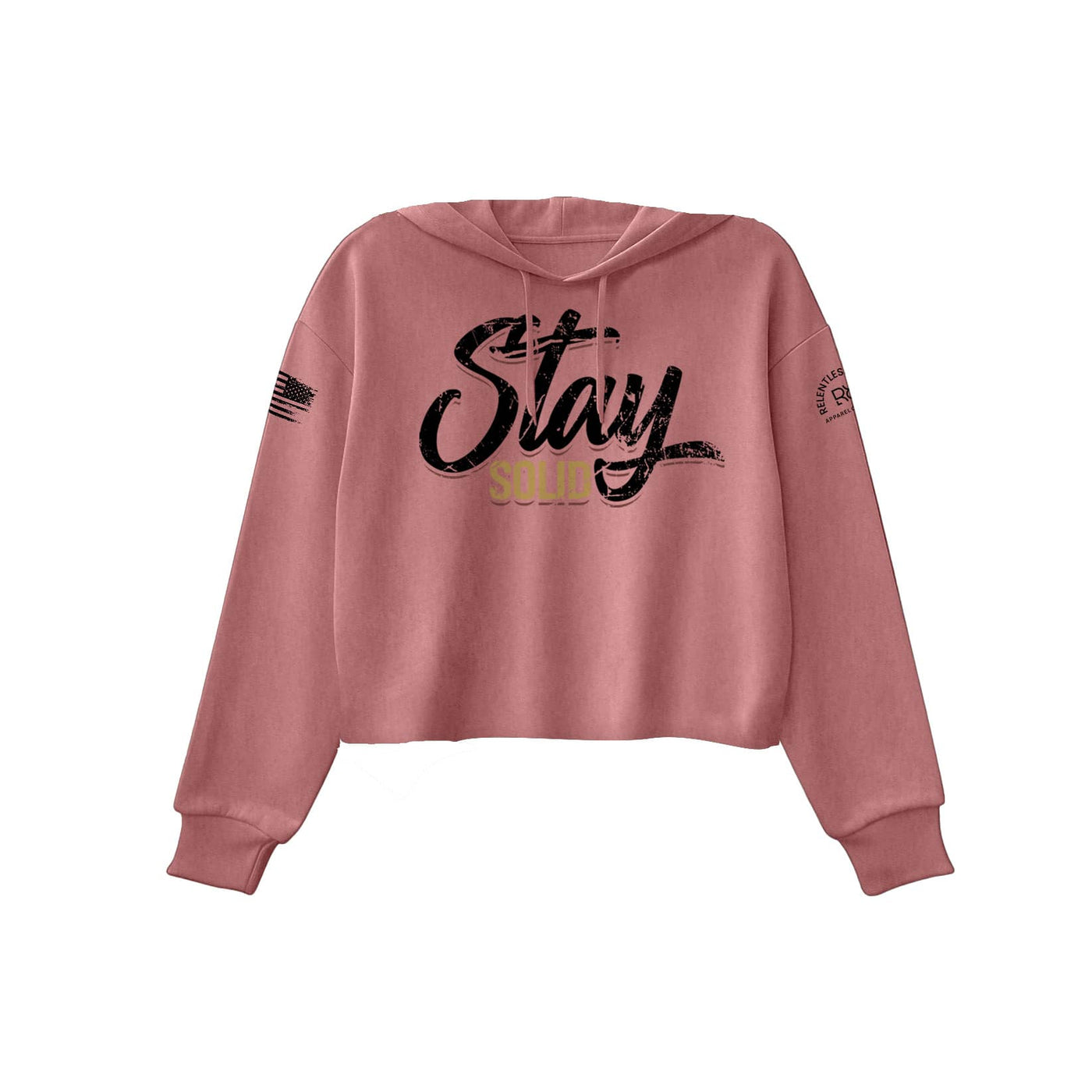 Mauve Stay Solid Women's Cropped Hoodie