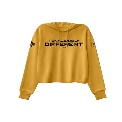 Mustard Tenaciously Different Women's Cropped Hoodie