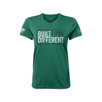 Built Different Front Hunter Green Women's Dry Fit Tee