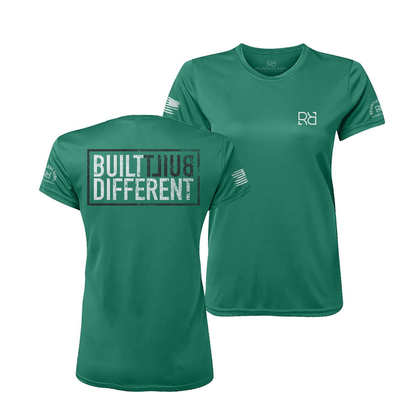 Built Different Hunter Green Women's Dry Fit Tee