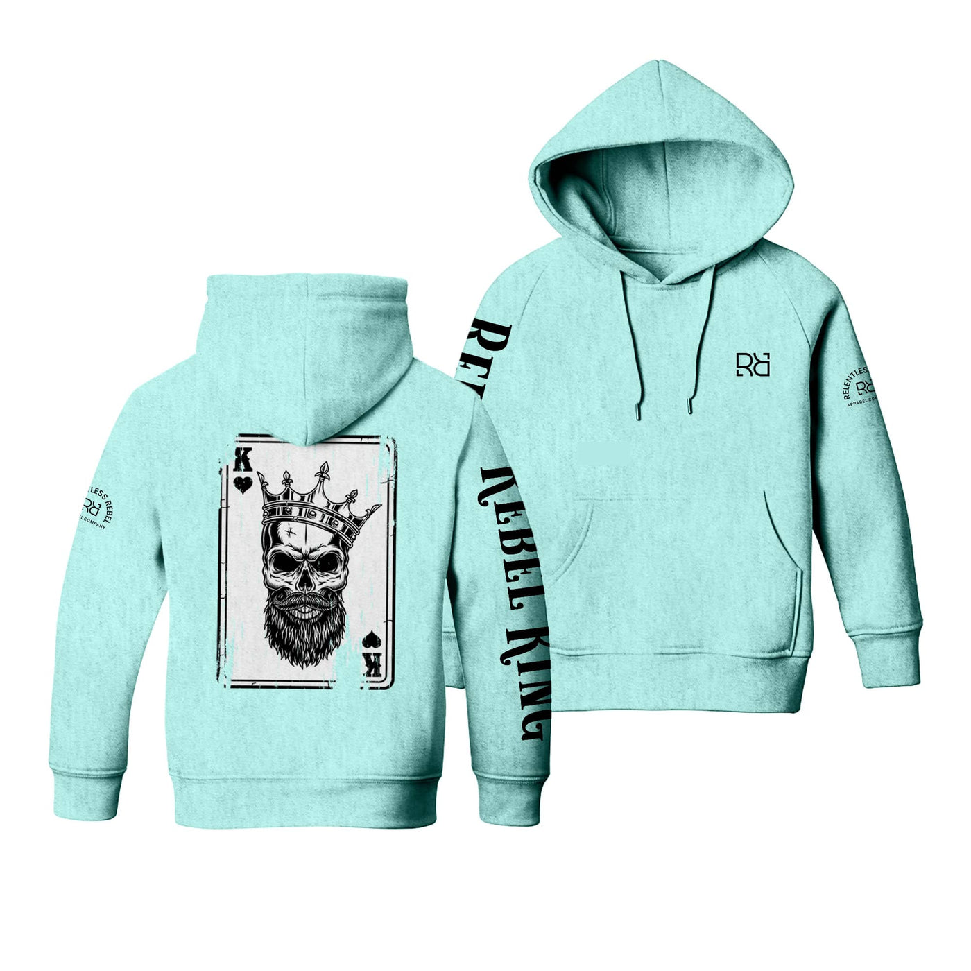 Mint Youth Rebel King - Ace Sleeve and Back Design Hoodie