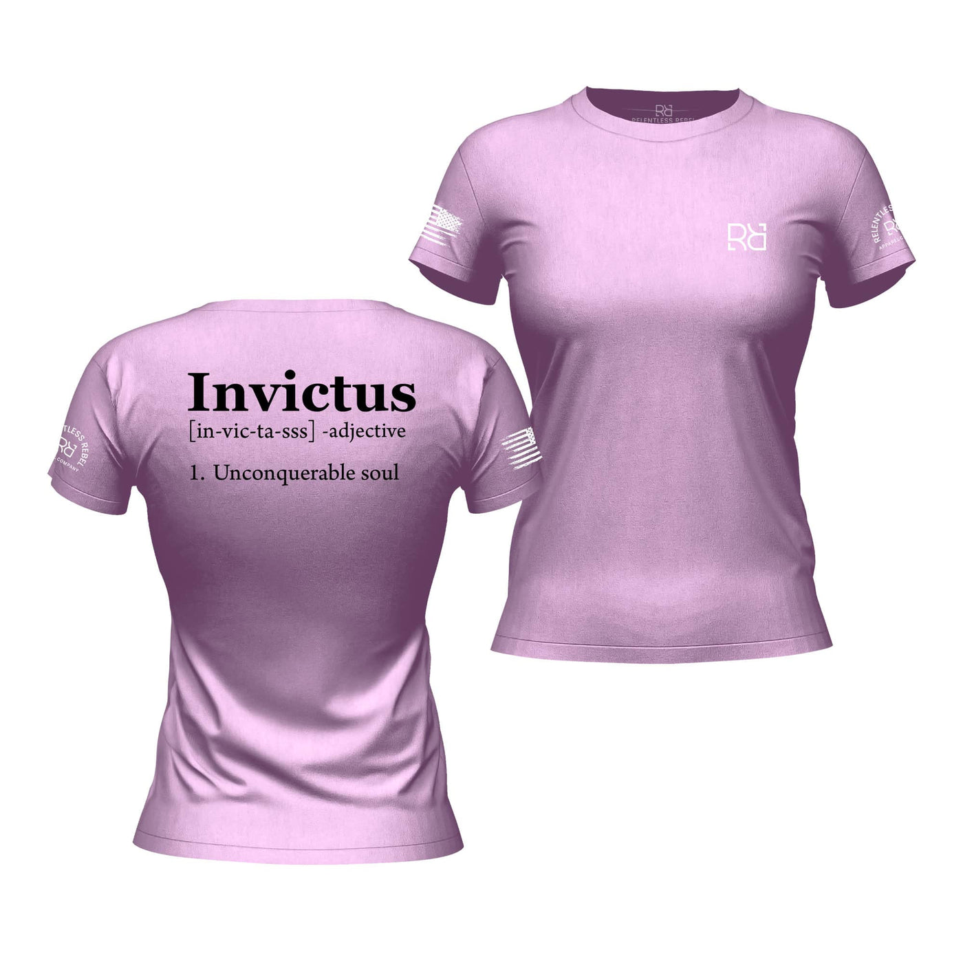 Prism Lilac Women's Invictus Back Design Tee