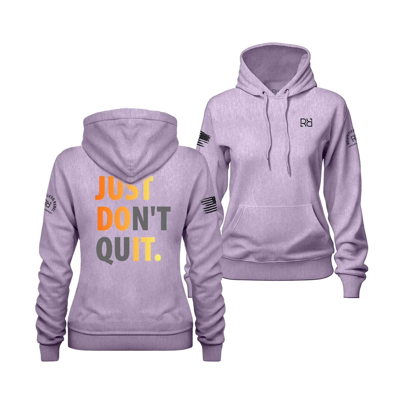 Lilac Women's Just Don't Quit Back Design Hoodie