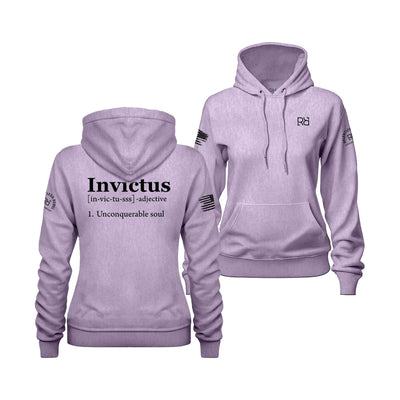 Lilac Women's Invictus Back Design Hoodie