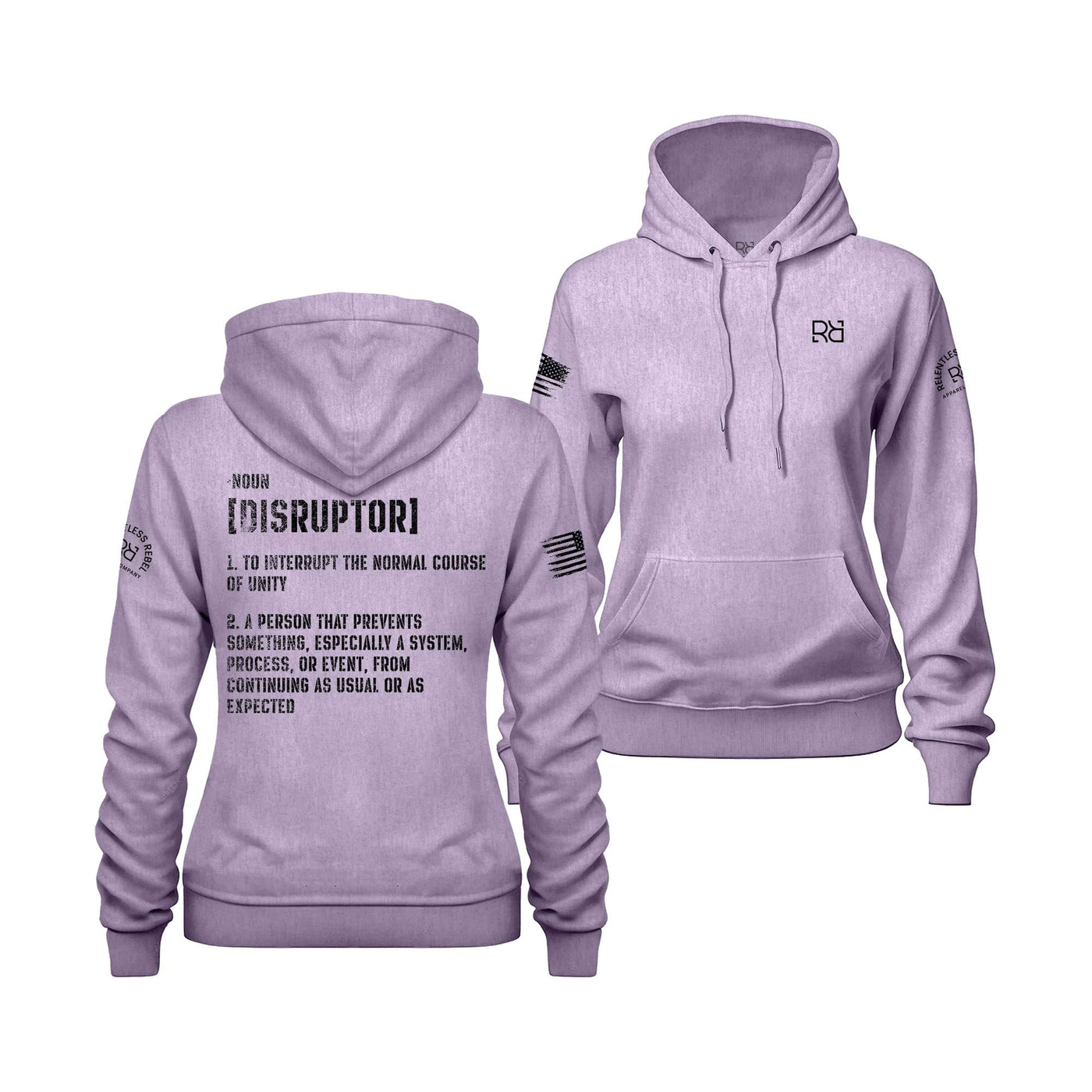 Lilac The Disruptor Back Design Women's Hoodie