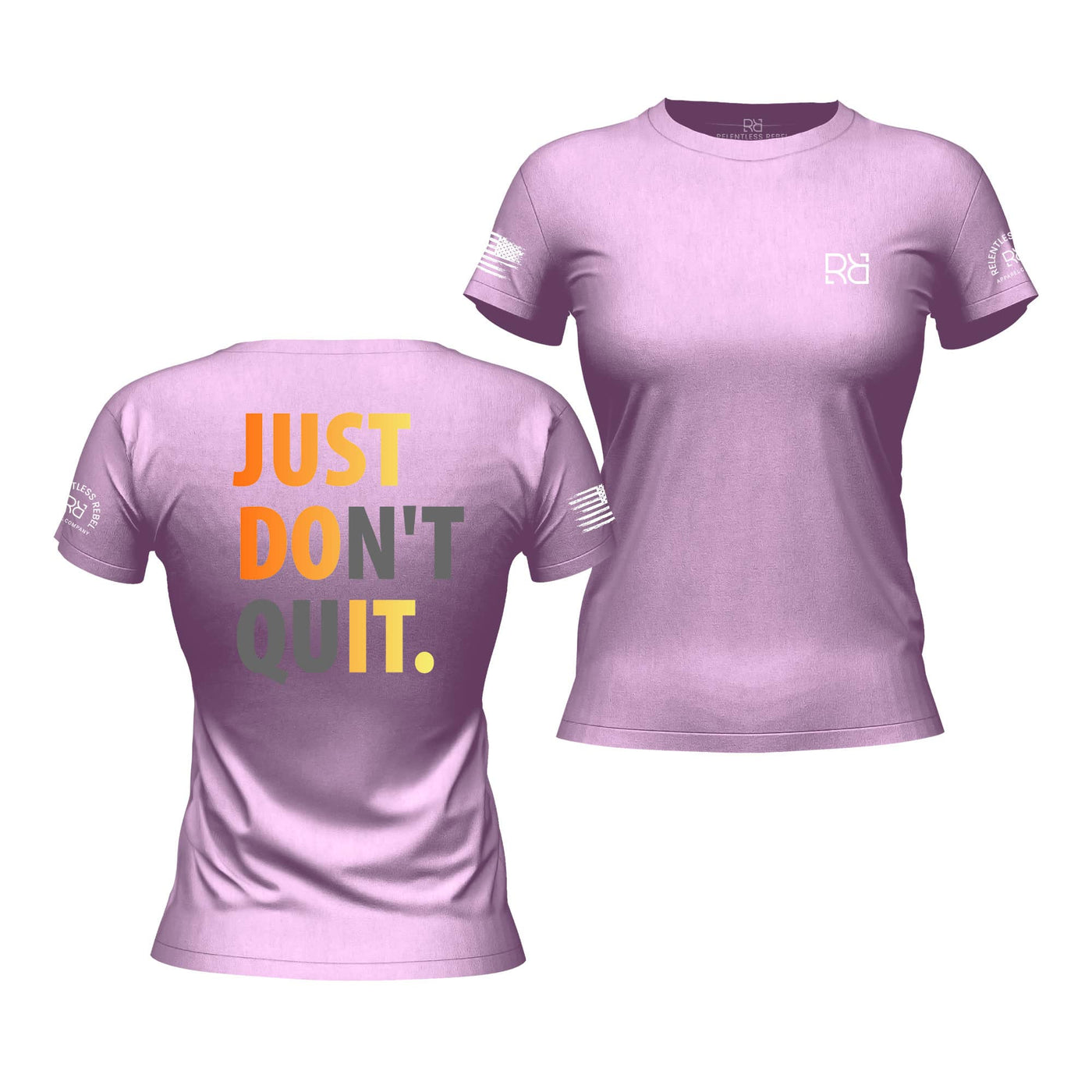 Prism Lilac Women's Just Don't Quit Back Design Tee
