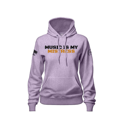 Lilac Women's Music Is My Mistress Front Design Hoodie