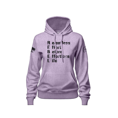 Relentless Effort Before Effortless Life | B&W | Front | Women's Hoodie