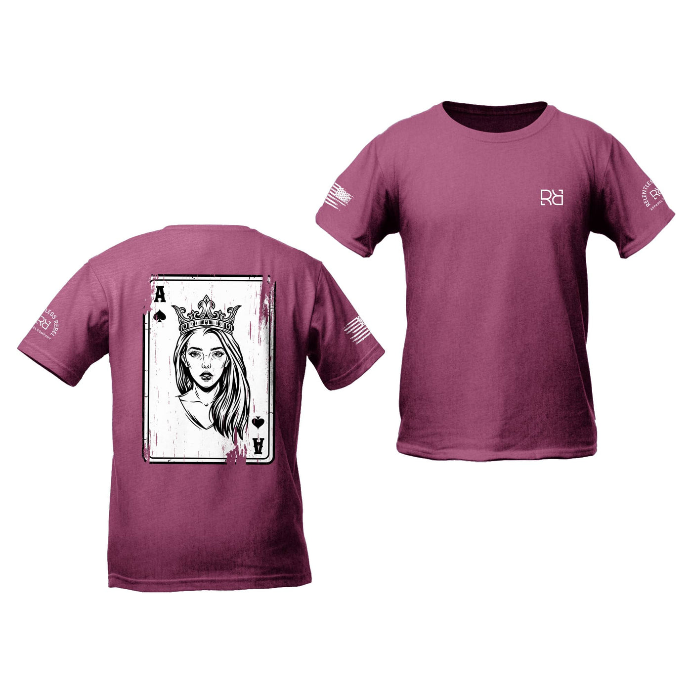 Heather Magenta Rebel Princess Rebel Ace Youth Tee