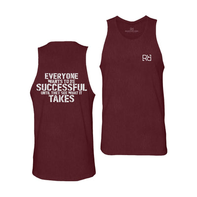 Maroon Everyone Wants to Be Successful Men's Tank Top