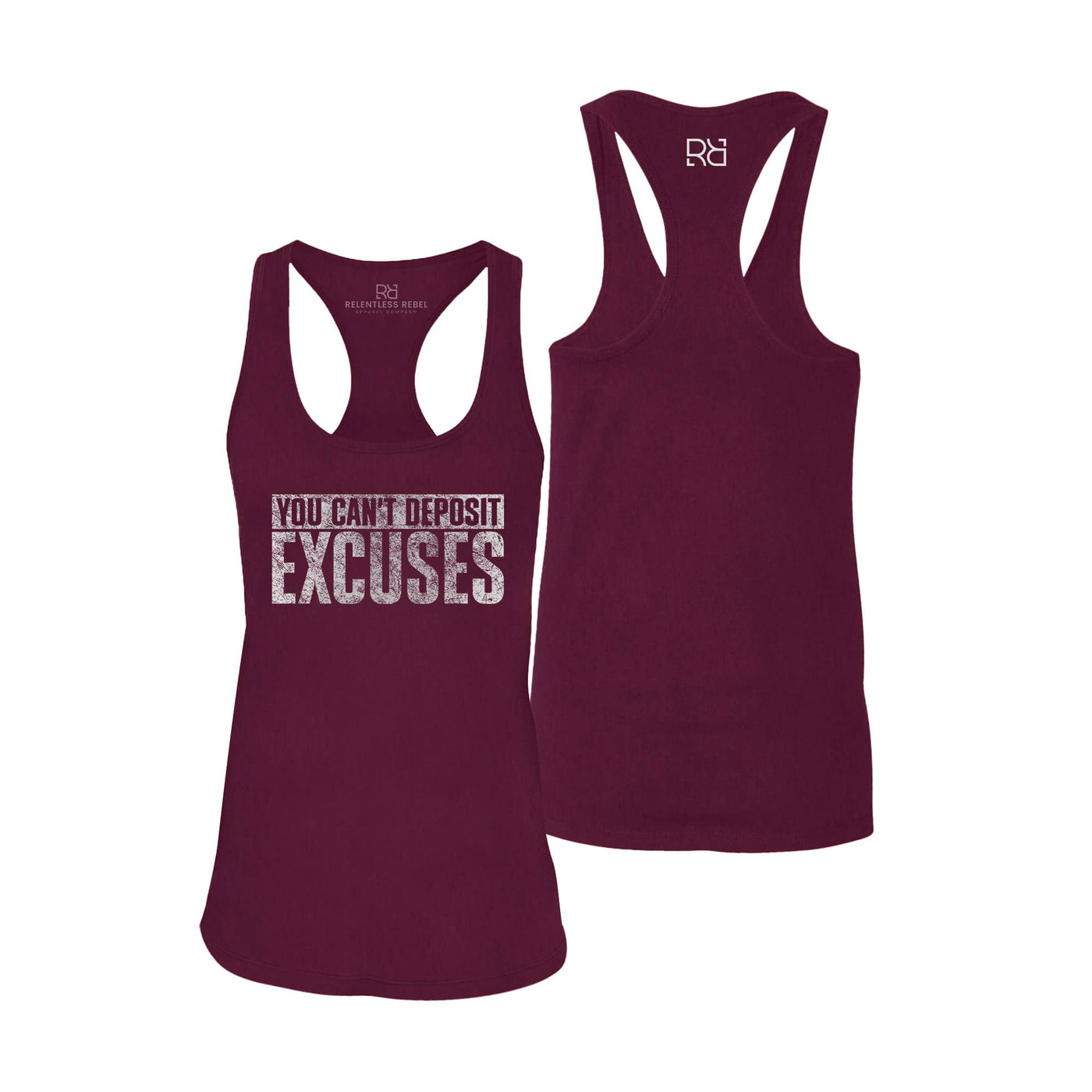 You Can't Deposit Excuses | 2 | Women's Racerback Tank Top