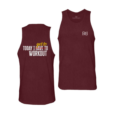 Maroon Today I Get To Work Out Men's Tank Top