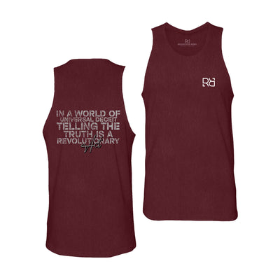 Maroon In A World of Universal Deceit Men's Tank Top