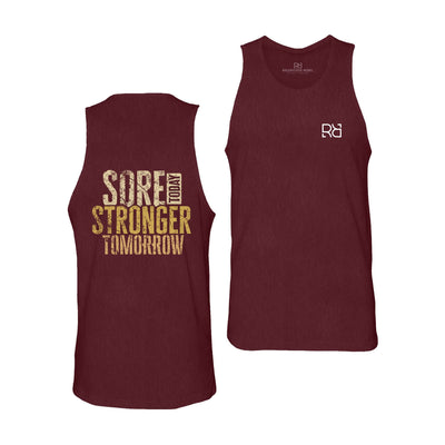 Maroon Sore Today Stronger Tomorrow Men's Tank Top